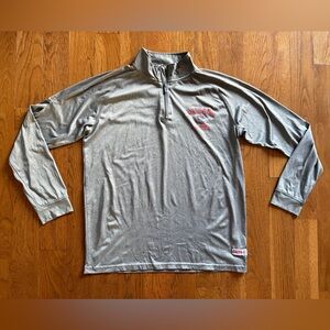 Stitches Chicago Cubs Gray Athletic 1/4 Zip Performance Pullover